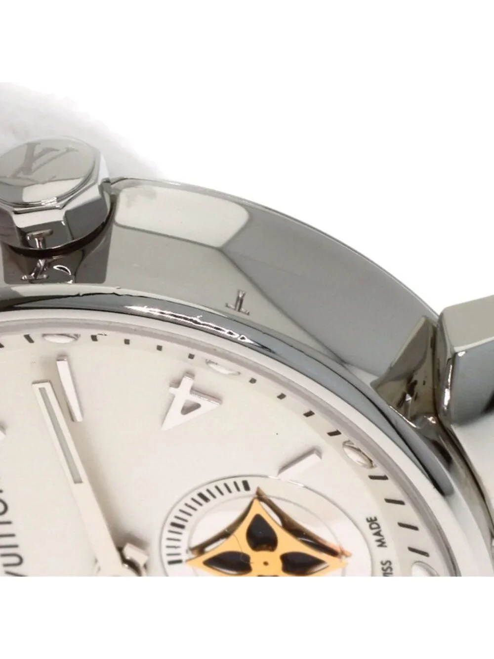 Louis Vuitton Tambour Moon Star PM Watch SS Rubber